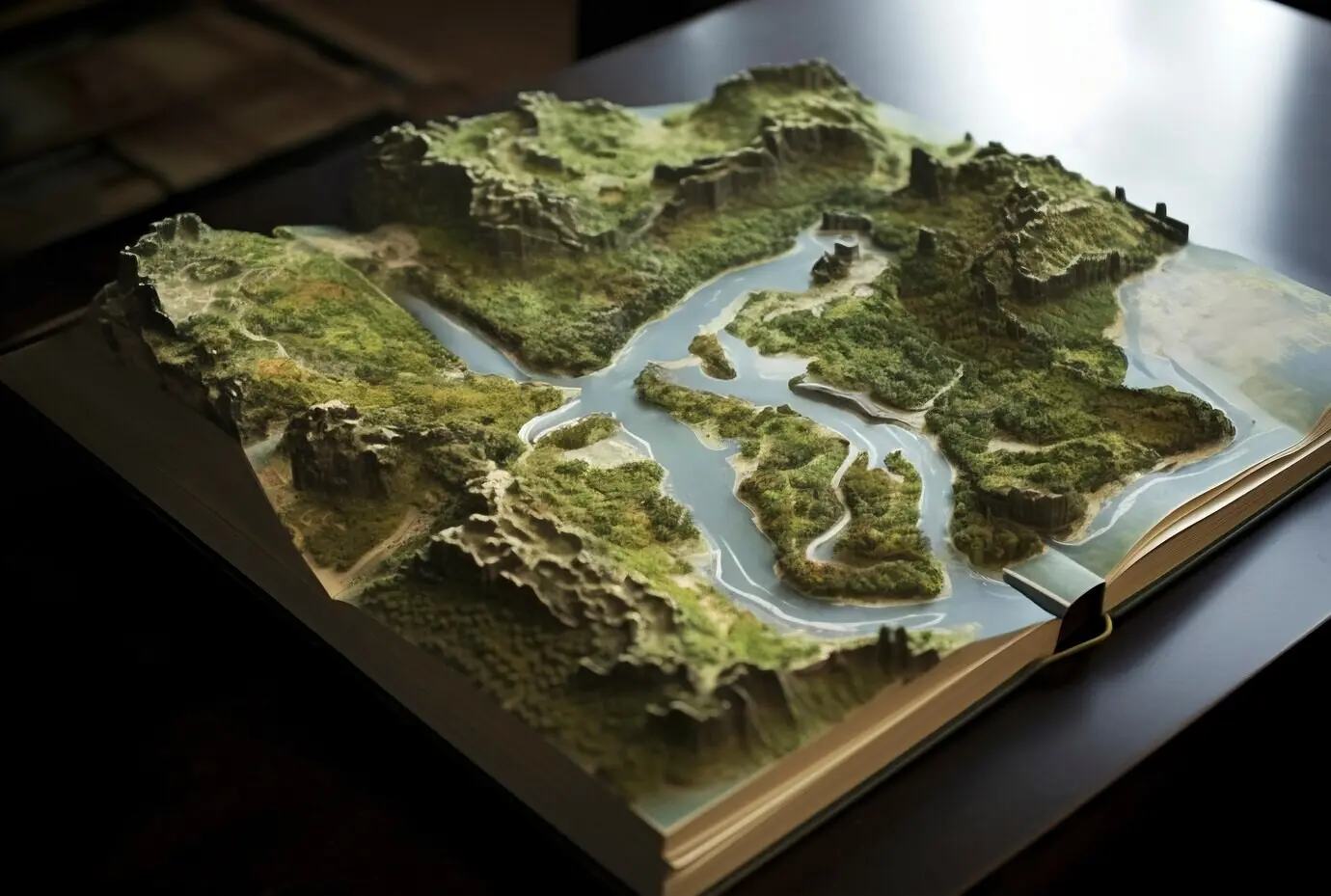 Eine schöne Landschaft aus einem Magazin erwacht zum Leben.